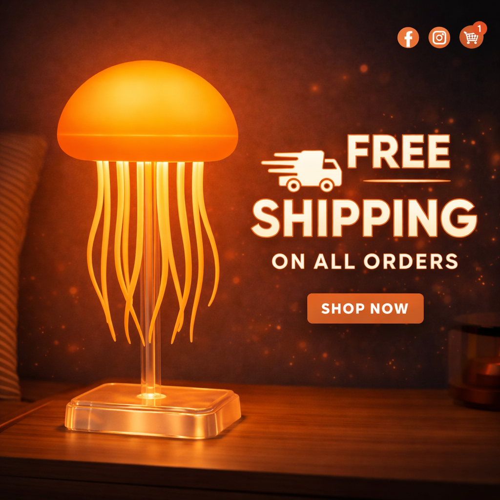 Color Changing Jellyfish LED Lamp – Decorative Medusa Table Lamp with Remote Control, Relaxing Ambient Light for Bedroom & Living Room